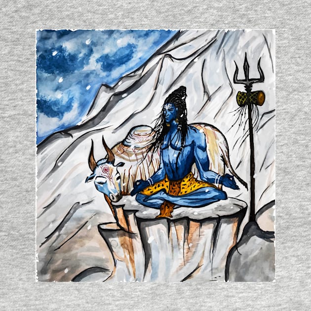 Shiva and Nandi by HurdyGurdy